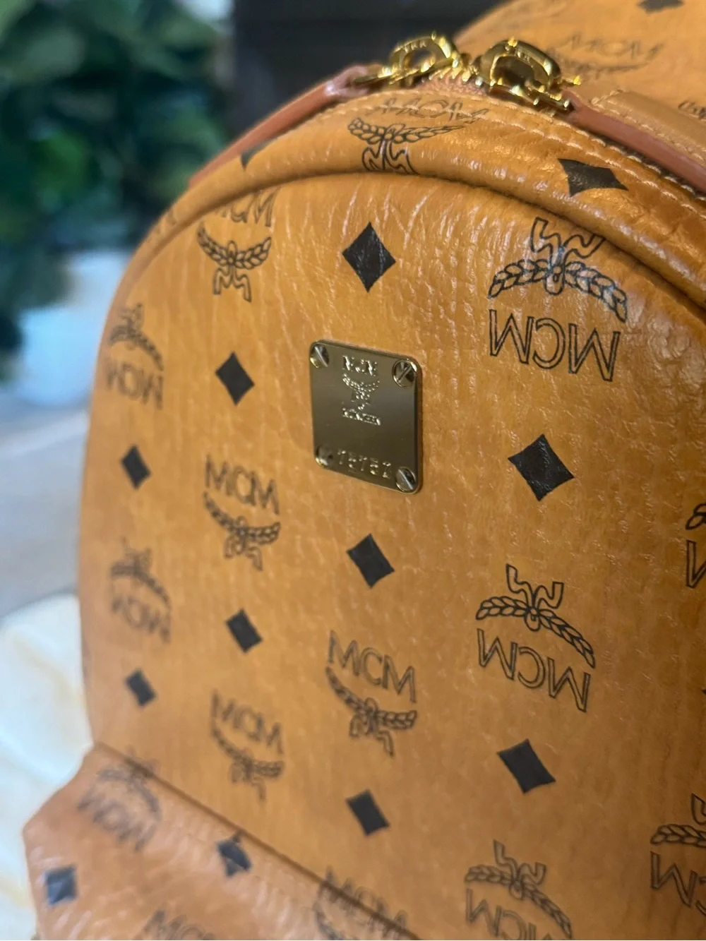 MCM TAN COGNAC BACKPACK LARGE